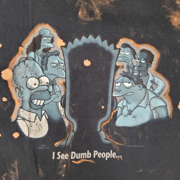 The-Simpsons Funny 6th Sense Parody Shirt Small 18x26 I See Dumb People - Picture 3 of 13